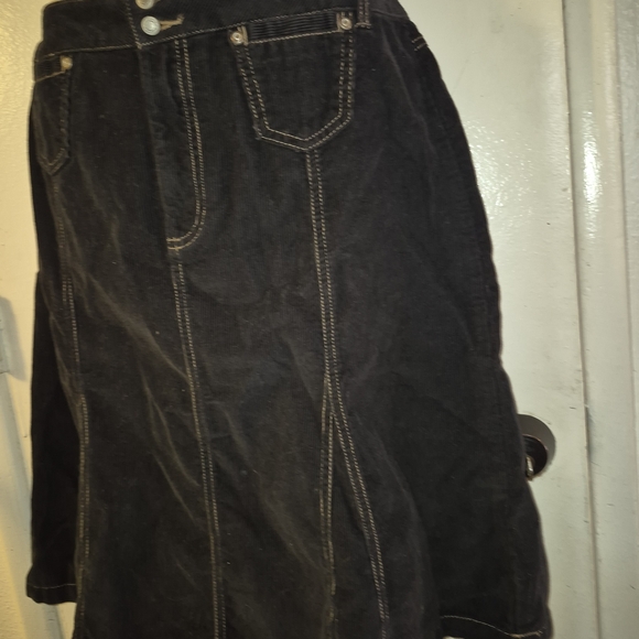 French Cuff Dresses & Skirts - French Cuff Black Denim Skirt
